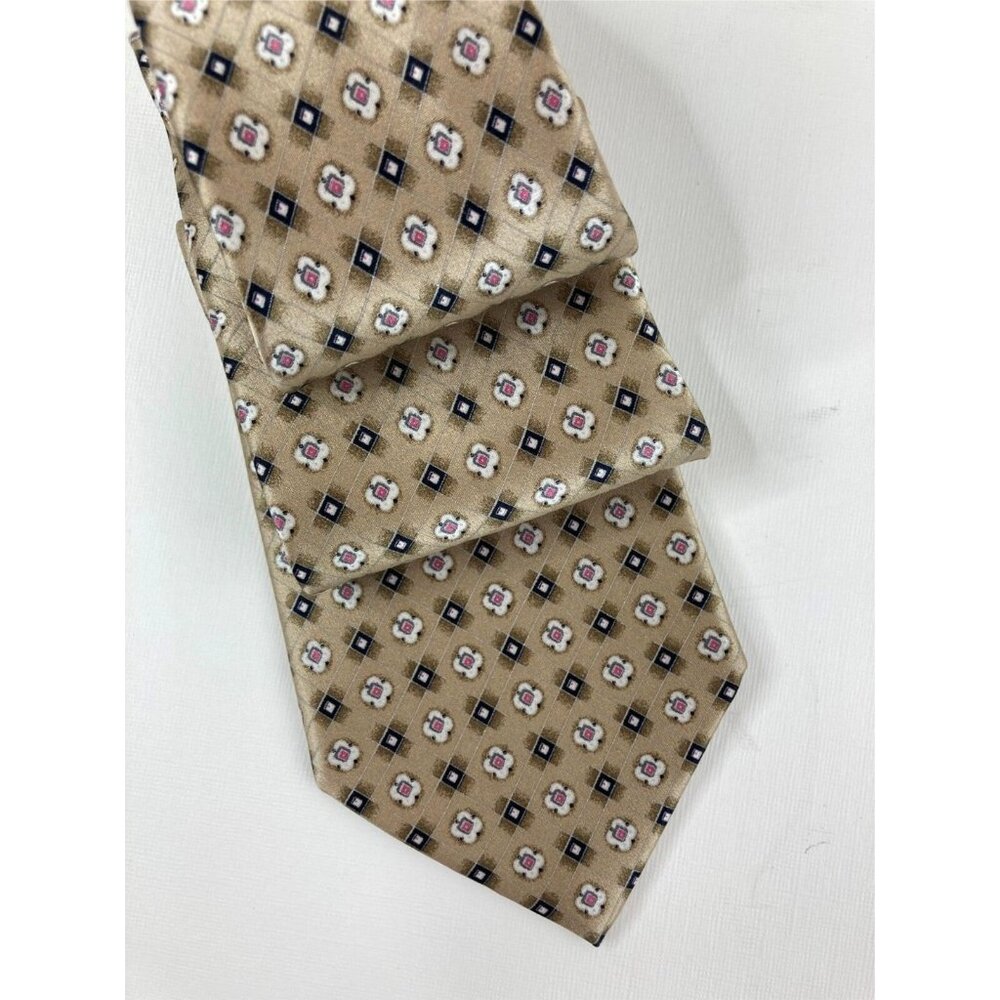 BRIONI Tan 100% Silk Tie